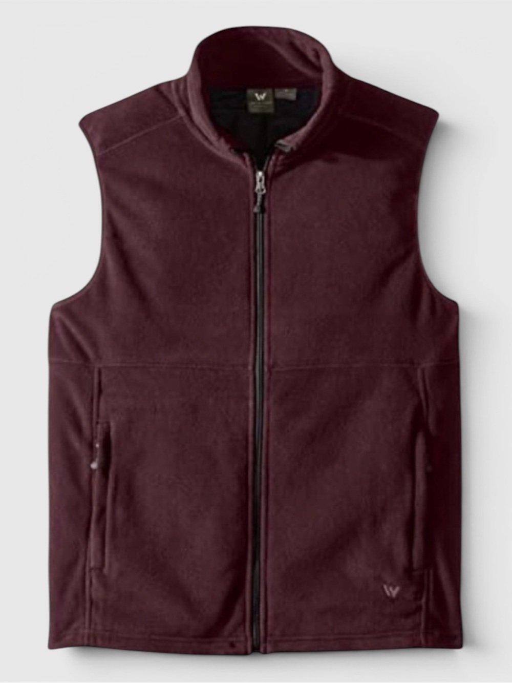 831 10/$50🏄🏻‍♀️ Men’s White Sierra Burgandy Fleece Vest